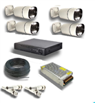 پکیج کامل 4 دوربین مداربسته دید در شب رنگی 2 مگاپیکسل WARM LIGHT ا CCTV AHD PACKAGE 4ch WarmLight