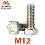 پیچ شش گوش آهنی سفید M12×50