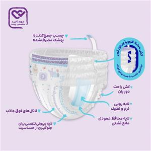 پوشک شورتی مای بیبی مدل کانال دار سایز 7 دو بسته 20 عددی
