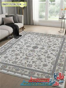 فرش 1200 شانه طرح افشان شیرین گل برجسته کاشان