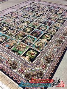 فرش 1200 شانه طرح خشتی گلدانی کاشان