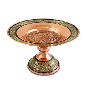 شیرینی خوری مس و خاتم 20 سانتی کد 275 