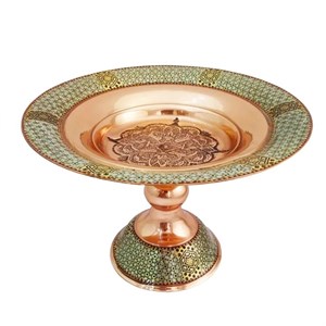 شیرینی خوری مس و خاتم 30 سانتی کد 276 