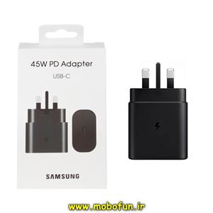 شارژر اصلی گوشی Galaxy Tab S8 - X706 سامسونگ تک پورت 45W وات سامسونگ Type-C سه پین سوپر فست شارژ رنگ مشکی