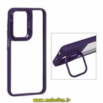 قاب گوشی Galaxy A15 سامسونگ اورجینال متال کیس Metal اورجینال CASE PRO طرح پشت طلق شفاف دور سیلیکونی استندشو بنفش کد 23741