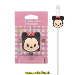 محافظ کابل آیفون مدل سیلیکونی برجسته طرح مینی موس کد 24766