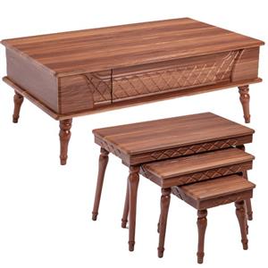 میز پذیرایی میز مارکت مدل الماس مجموعه 4 عددی