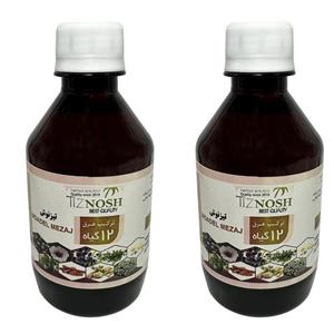 عرق 12 گیاه اصلاح مزاج تیزنوش - 500 میلی لیتر بسته 2 عددی