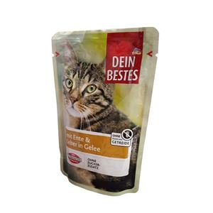 پوچ گربه دین بستس مدل اردک و جگر در ژله کد TBZ01 وزن 100 گرم