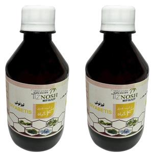 عرق 8 گیاه کاهش قند خون تیزنوش - 500 میلی لیتر بسته 2 عددی