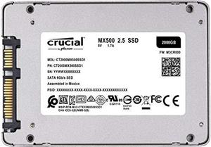 اس‌اس‌دی کروشیال MX500 2TB 3D NAND SATA 2.5″ Crucial MX500 2TB 3D NAND SATA 2.5 Inch Internal SSD