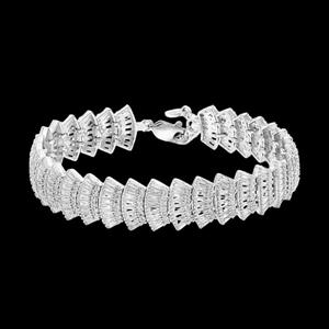 دستبند نقره زنانه گالری رضازاده مدل باگت سالتا 0219 -