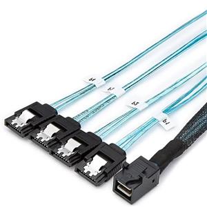 کابل تبدیل 1 به 4 Mini SAS SFF-8643 به SATA اسمارطور مدل SM105