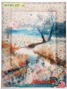 فرش فانتزی و مدرن 700 شانه طرح شکوفه کاشان