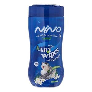 دستمال مرطوب کودک کمر باریک نینو مدل الوئه ورا بسته 70 عددی Nino Aloe vera Baby Wipes 70pcs 