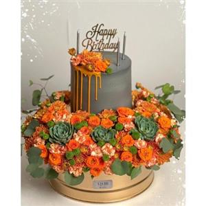 گل و کیک تولد لاکچری برای دختر 3902