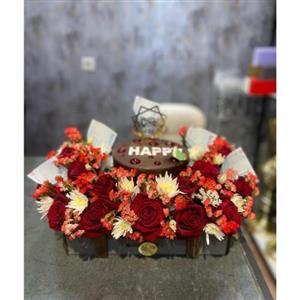 باکس گل رز برای تبریک افتتاحیه نمایشگاه مبلمان 6295