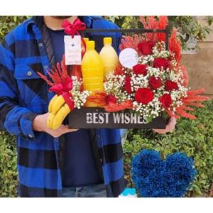باکس گل رز برای عیادت بیمار 6205