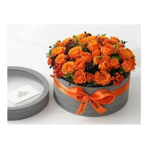 باکس گل رز نارنجی مینیاتوری 6192