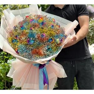 سبد و دسته گل بزرگ و لوکس برای تبریک به مناسبت چاپ کتاب 9532