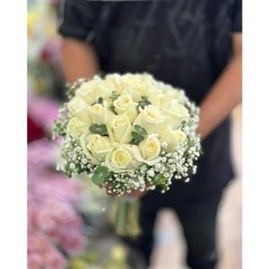 دسته گل عروس رز جدید 5789