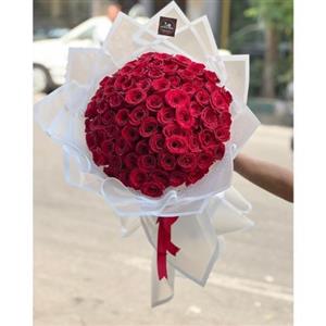 دسته گل رز قرمز 5725