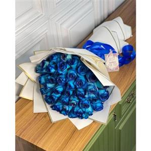 دسته گل رز ابی بزرگ 5763