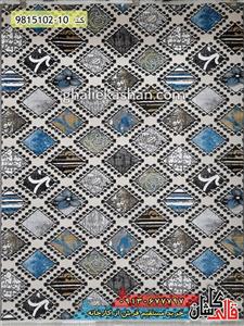 فرش فانتزی طرح خشتی اصیل کاشان  گل برجسته