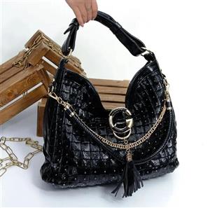 کیف مجلسی زنانه دخترانه ورنی مشکی نگین دار shuting مستر کوالیتی a