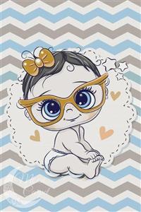 فرش کودک فانتزی طرح نوزاد-کد 618