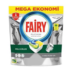 قرص ماشین ظرفشویی فیری MEGA EKONOMI پلاتینیوم ۹۶ عددی
