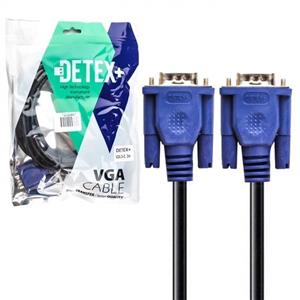 کابل مانیتور VGA برند Detex مدل VGA 3+2 طول 5 متر