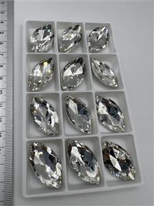 نگین چشمی 17در32 سفید بسته 48 عددی