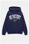 سویشرت دخترانه کلاهدار Be Patient برند PullAndBear کد4654