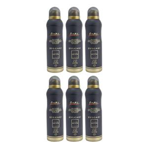 اسپری خوشبو کننده بدن مردانه آنیکا مدل Bvlgari in black حجم 200 میلی لیتر مجموعه 6 عددی