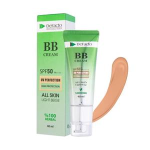 بی بی کرم دیفکتو Light Beige مناسب انواع پوست با SPF 50 حجم 40 میلی لیتر  