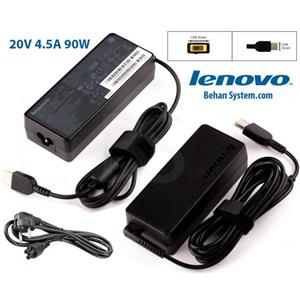 شارژر لپ تاپ لنوو 90 وات 20V 4.5A سر فیش USB