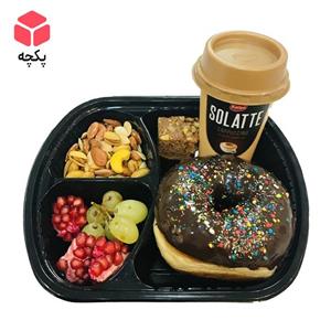 پک پذیرایی یلدا با پای سیب، دونات و آجیل ممتاز مدل «هادس»