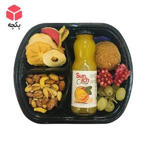 پک پذیرایی یلدا با آجیل و میوه خشک ممتاز مدل «تماشا»