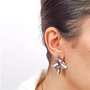 گوشواره زنانه لوزی چروک کد495