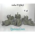 مجسمه فیل سه تایی رزینی فان کد 2