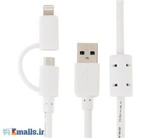 کابل کابریکس مدل 2in1 microUSB/Lightning To USB به طول 2 متر Cabbrix 2in1 microUSB/Lightning To USB Cable 2m