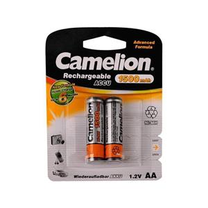 باتری قلمی قابل شارژ کملیون مدل ACCU 1500mAh بسته 2 عددی Camelion ACCU 1500mAh Rechargeable AA Battery Pack Of 2