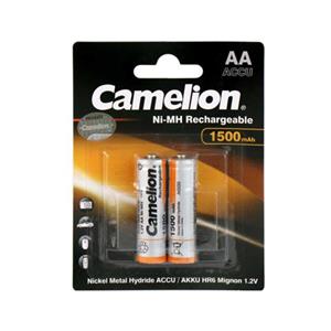 باتری قلمی قابل شارژ کملیون مدل ACCU 1500mAh بسته 2 عددی Camelion ACCU 1500mAh Rechargeable AA Battery Pack Of 2