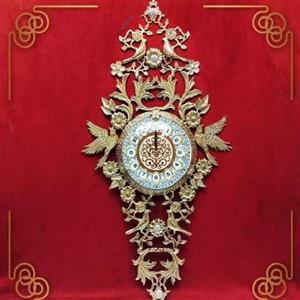 ساعت دیواری برنزی بلند طرح پرنده