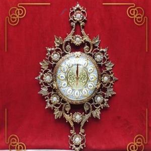 ساعت دیواری بلند شیک و زیبای برنزی