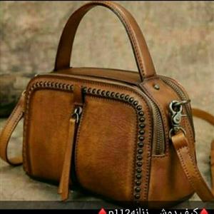 کیف زنانه چرم طبیعی دست دوز