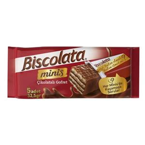 ویفر شکلاتی بیسکولاتا مینیس Biscolata minis فندقی وزن 117 گرم