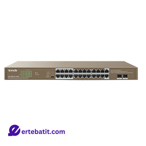 سوییچ 26 پورت مدل teg 1126p-24-410w برند tenda