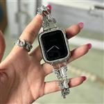 بند پروانه نگین دار و گارد نگین دار مناسب برای اپل واچ سری Apple Watch 1 , 2 , 3 , 4 , 5 , 6 , 7 , 8 , 9 , SE , Ultra